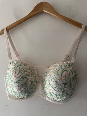 Victoria's Secret Dream Angels Daisy Chain Embroidery Lightly Lined Demi Bra